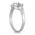 1/3 Carat Tanzanite and Diamond Heart Ring in 14K White Gold 
