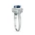 Sapphire and Diamond Royal Flower Twist Ring in 14K White Gold