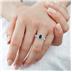 Sapphire and Diamond Royal Flower Twist Ring in 14K White Gold