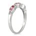 Pink Sapphire and Diamond Ring 14K White Gold