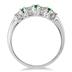 Emerald and Diamond Ring 14K White Gold