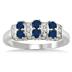 Sapphire and Diamond Ring 14K White Gold