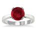 2.75 Carat Ruby Solitaire Ring in .925 Sterling Silver