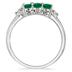 1.25 Carat Emerald and Diamond Ring in .925 Sterling Silver
