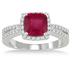 2.25 Carat Ruby and Diamond Ring in 10K White Gold
