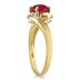 1.75 Carat Oval Cabochon Ruby and Diamond Ring in 10K Yellow Gold