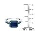 2 1/2 Carat Emerald Cut Sapphire and 1/3 CTW Blue Diamond Ring in 10K White Gold