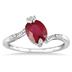 1.50 Carat Oval Ruby and Diamond Ring in 10K White Gold 