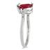 1.50 Carat Oval Ruby and Diamond Ring in 10K White Gold 