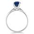 1.00 Carat Cushion Cut Sapphie Solitaire Ring in .925 Sterling Silver