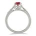 1.00 Carat Ruby and Diamond Ring in .925 Sterling Silver 