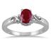 1.00 Carat Oval Ruby Antique Ring in .925 Sterling Silver
