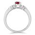 1.00 Carat Oval Ruby Antique Ring in .925 Sterling Silver
