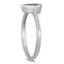 1.00 Carat Created Ruby and Diamond Ring in .925 Sterling Silver