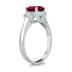 Ruby and Diamond Three Stone Ring in 14K White Gold