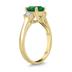 1.35 Carat Emerald and Diamond Three Stone Ring in 14K Yellow Gold