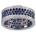 2.05CTW Sapphire and Diamond Eternity Band in 14K White Gold