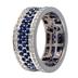 2.05CTW Sapphire and Diamond Eternity Band in 14K White Gold