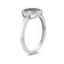 Blue and White Diamond Ring in White Gold