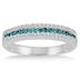 2/5 Carat TW Blue and White Diamond Ring in 10K White Gold