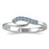 1/10 Carat TW Blue Diamond Twist Ring in 10K White Gold