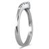 1/10 Carat TW Blue Diamond Twist Ring in 10K White Gold