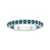 Blue Diamond Band in 10K White Gold