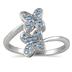 0.25CTW Blue Diamond Butterfly Ring in Sterling Silver