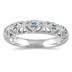 1/10 Carat TW Blue Diamond Antique Band in 10K White Gold