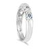 1/10 Carat TW Blue Diamond Antique Band in 10K White Gold