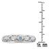 1/10 Carat TW Blue Diamond Antique Band in 10K White Gold