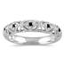 1/10 Carat TW Black Diamond Antique Band in 10K White Gold