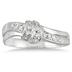 0.05 Carat TW Diamond Knot Ring in .925 Sterling Silver
