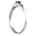 1/10 Carat TW  Black Diamond Heart Ring in 10K White Gold