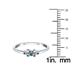 0.03 Carat TW Blue Diamond Promise Ring in 10K White Gold 