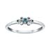 0.03 Carat TW Blue Diamond Promise Ring in 10K White Gold 