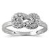 1/4 Carat TW Diamond Knot Ring in 10K White Gold