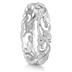 1/10 Carat TW Diamond Leaf Ring in 10K White Gold