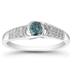2/5 Carat TW Blue and White Diamond Ring in 10K White Gold