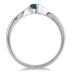 1/4 Carat Blue Diamond Solitaire Ring in 10K White Gold
