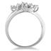 1/4 Carat TW Diamond Double Flower Ring in 10K White Gold