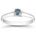1/5 Carat Blue and White Diamond Ring in 10K White Gold