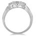 1/5 Carat TW Blue and White Diamond Ring in 10K White Gold