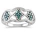 1/4 Carat TW Blue Diamond Ring in 10K White Gold
