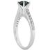 1/4 Carat Blue and White Diamond  Ring in 10K White Gold