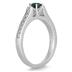 1/2 Carat T.W Blue and White Diamond Engagement Ring in 10K White