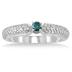 3/5 Carat TW Blue and White Diamond Ring in 10K White Gold
