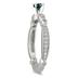 1/2 Carat Blue and White Diamond Ring in 10K White Gold