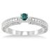 3/4 Carat TW Blue and White Diamond Engagement Ring in 10K White Gold