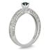3/4 Carat TW Blue and White Diamond Engagement Ring in 10K White Gold